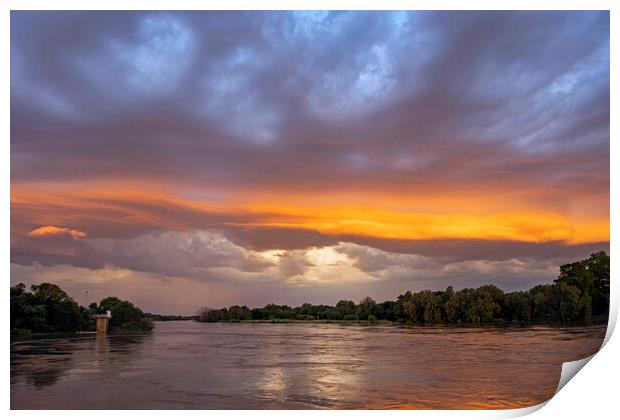 Orange River at Sunset Print by Arterra 