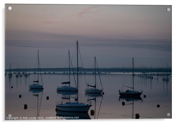 Dawn breaks on the Medway at Upon Acrylic by Rob Lucas