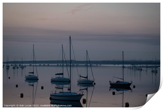 Dawn breaks on the Medway at Upon Print by Rob Lucas