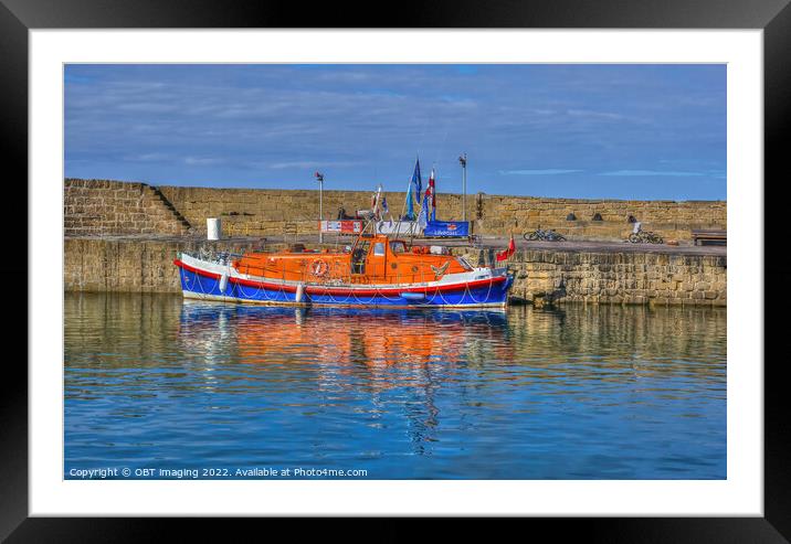 The Laura Moncur Buckie Life Boat 2018 Return Form Lowestoft Seen At Hopeman Morayshire Scotland Framed Mounted Print by OBT imaging