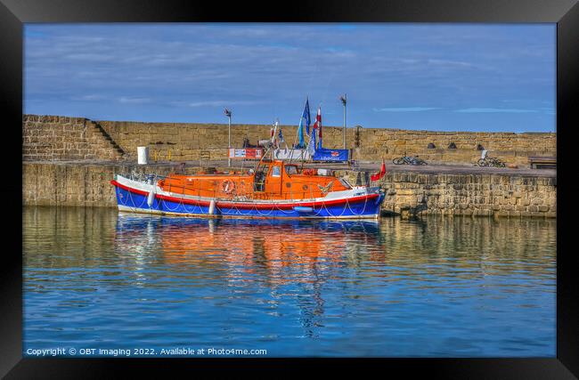 The Laura Moncur Buckie Life Boat 2018 Return Form Lowestoft Seen At Hopeman Morayshire Scotland Framed Print by OBT imaging