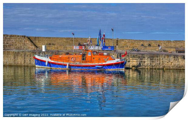 The Laura Moncur Buckie Life Boat 2018 Return Form Lowestoft Seen At Hopeman Morayshire Scotland Print by OBT imaging