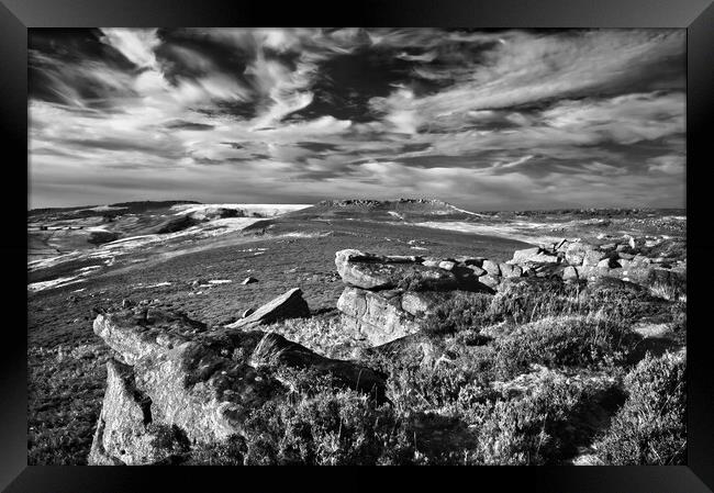 View from Over Owler Tor     Framed Print by Darren Galpin