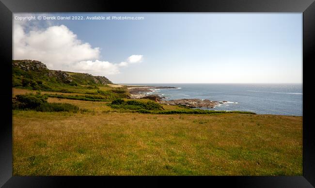 Wild and Rugged Devonshire Coastline Framed Print by Derek Daniel