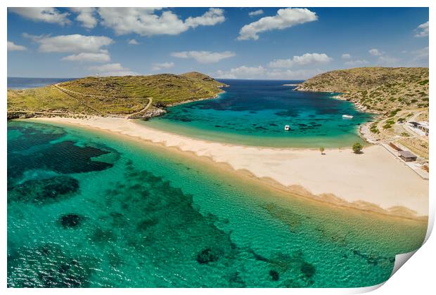 Kolona beach of Kythnos island, Greece Print by Constantinos Iliopoulos