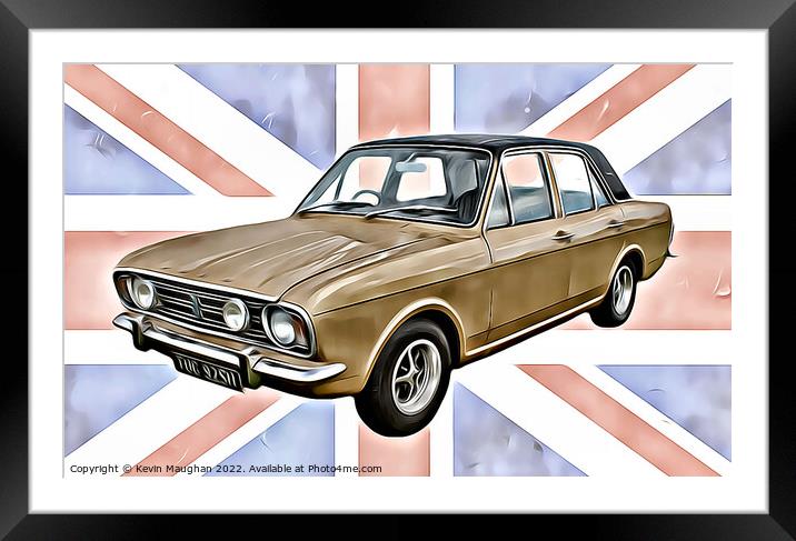 The Golden Era of Ford Cortina Framed Mounted Print by Kevin Maughan
