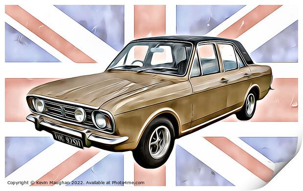 The Golden Era of Ford Cortina Print by Kevin Maughan