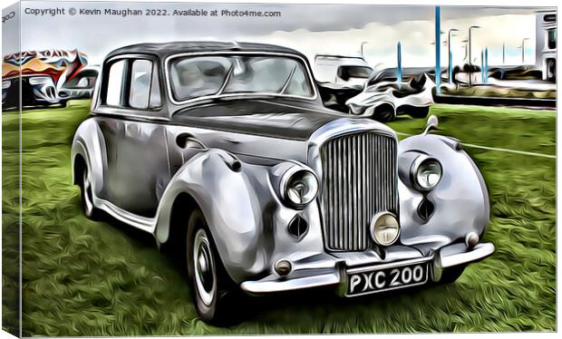 Bentley Type R (Digital Cartoon Art) Canvas Print by Kevin Maughan