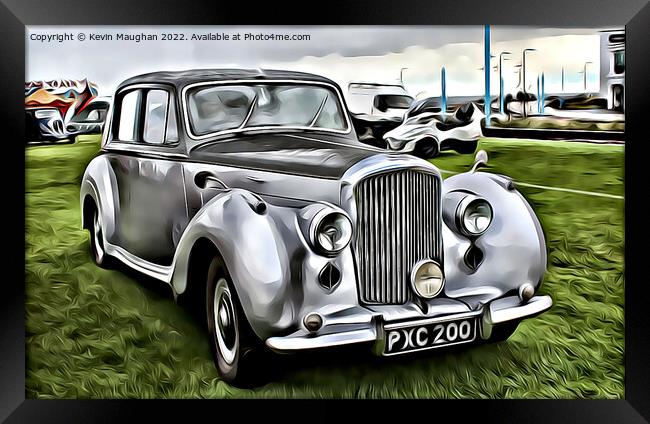 Bentley Type R (Digital Cartoon Art) Framed Print by Kevin Maughan