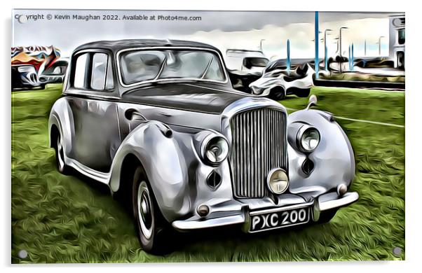 Bentley Type R (Digital Cartoon Art) Acrylic by Kevin Maughan