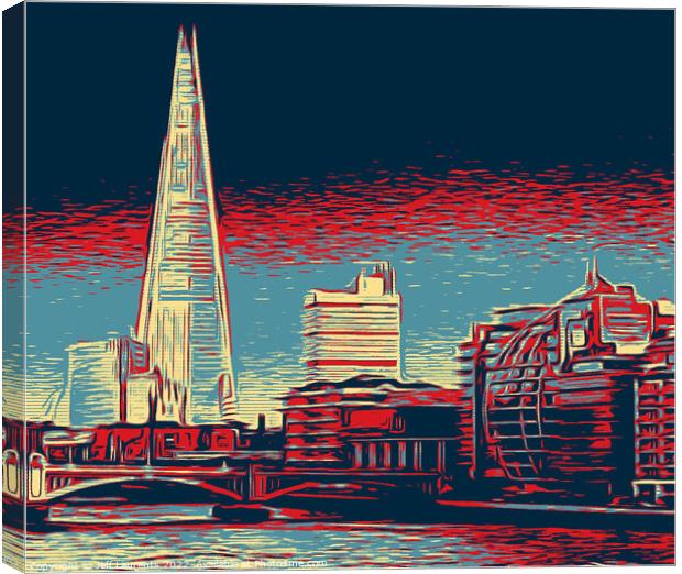 View with The Shard, London Canvas Print by Jeff Laurents
