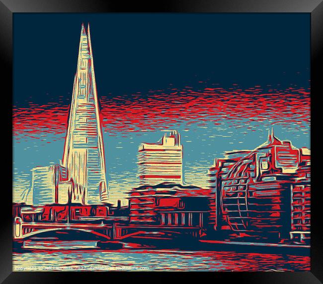 View with The Shard, London Framed Print by Jeff Laurents