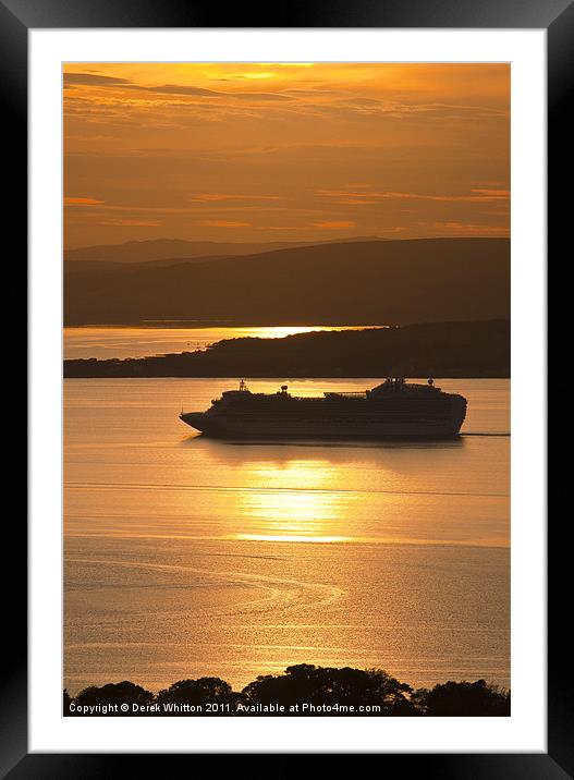 Sailing into the Sunset Framed Mounted Print by Derek Whitton