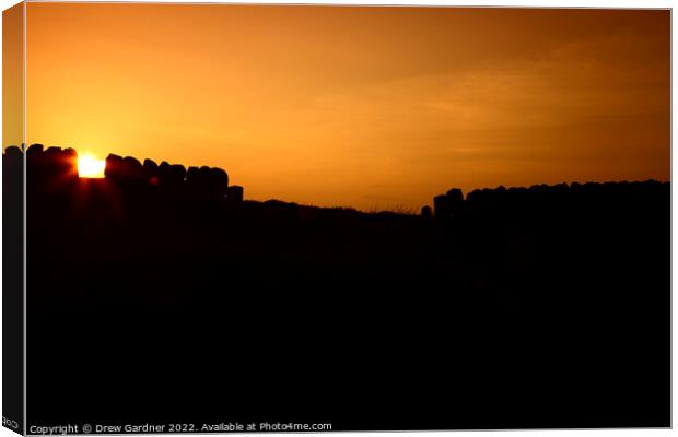 Moorland Sunset Canvas Print by Drew Gardner