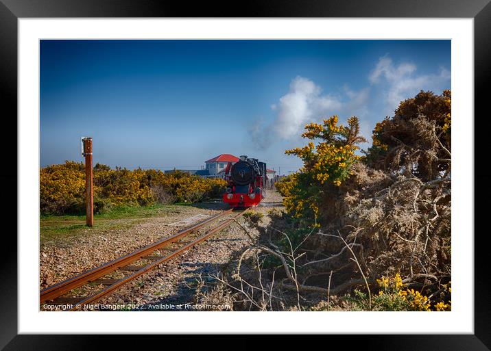 Romney, Hythe and Dymchurch Railway Framed Mounted Print by Nigel Bangert