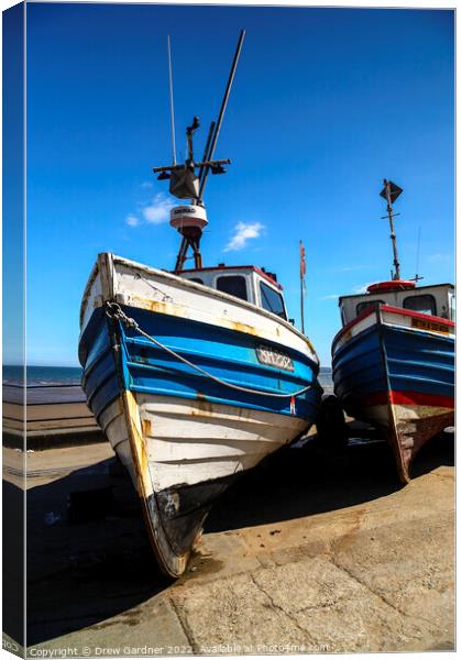 Filey cobles Canvas Print by Drew Gardner
