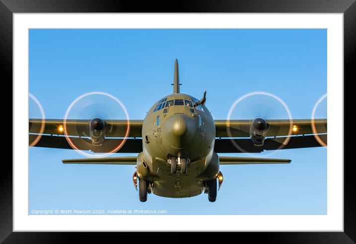 C-130 Hercules Framed Mounted Print by Brett Pearson