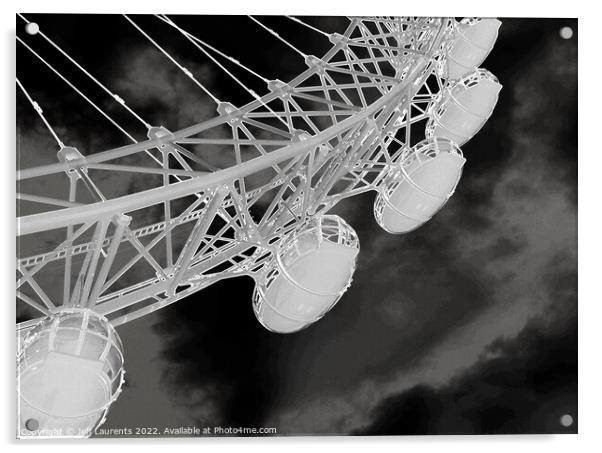 View of The London Eye Acrylic by Jeff Laurents