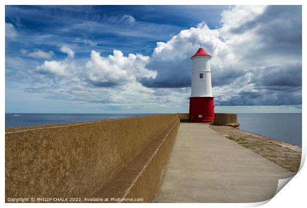 Berwick on tweed lighthouse 729 Print by PHILIP CHALK