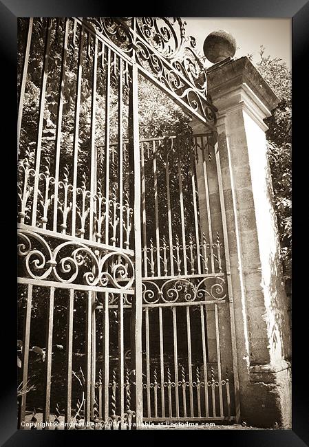 The Gates to.....? Framed Print by Andrew Berry