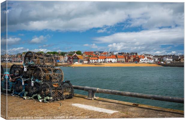 Anstruther across the Outer Harbour Canvas Print by Kasia Design