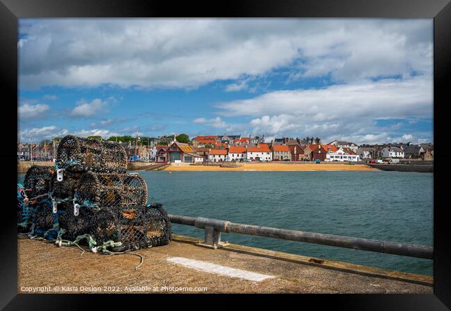 Anstruther across the Outer Harbour Framed Print by Kasia Design