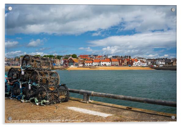 Anstruther across the Outer Harbour Acrylic by Kasia Design