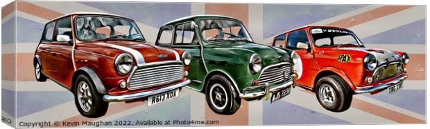 Retro Mini Cars of Britain Canvas Print by Kevin Maughan
