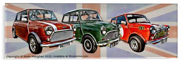 Retro Mini Cars of Britain Acrylic by Kevin Maughan
