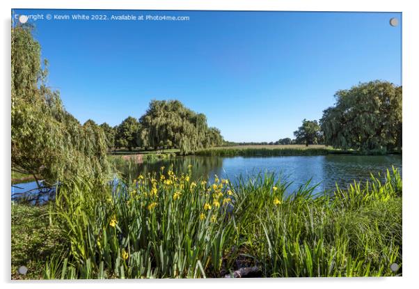 Home Park Pond Hampton Court Acrylic by Kevin White