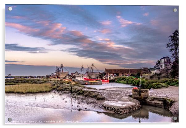 Brancaster Staithe Sunset Norfolk  Acrylic by Jim Key