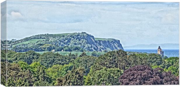 Greenan castle and Heads of Ayr Canvas Print by Allan Durward Photography