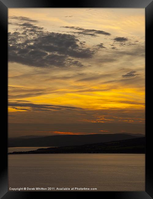Clyde Sunset Framed Print by Derek Whitton