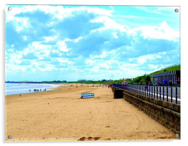 South beach, Bridlington, Yorkshire. Acrylic by john hill