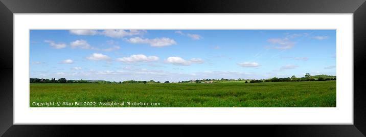 Lincolnshire broad horizon East to Lincoln city Framed Mounted Print by Allan Bell