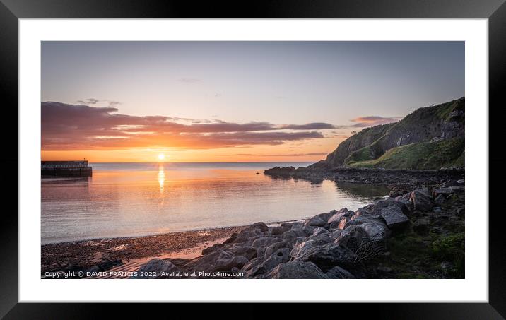 Golden Sunrise Reflections Framed Mounted Print by DAVID FRANCIS