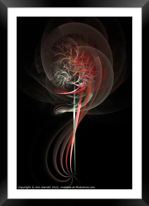 Fractal Brain Framed Mounted Print by Ann Garrett