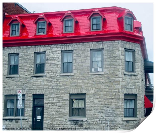 Red Roof Print by Stephanie Moore