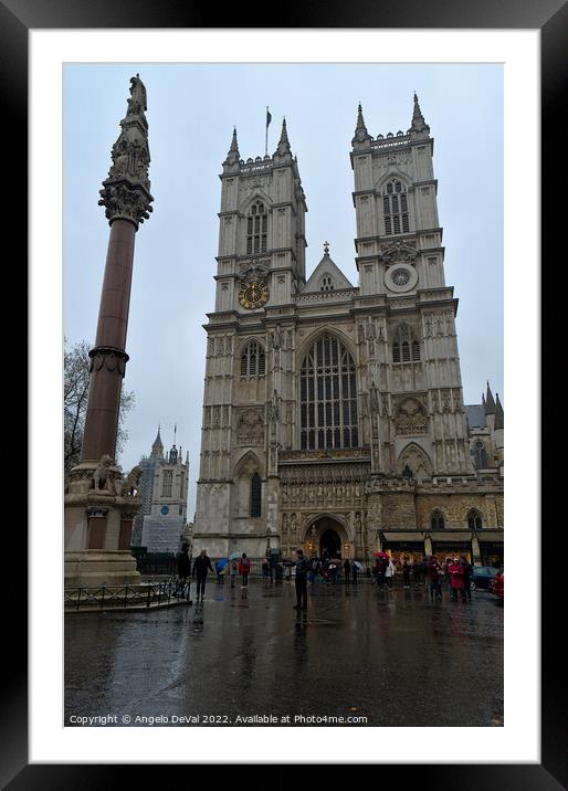 Westminster Abbey in London Framed Mounted Print by Angelo DeVal