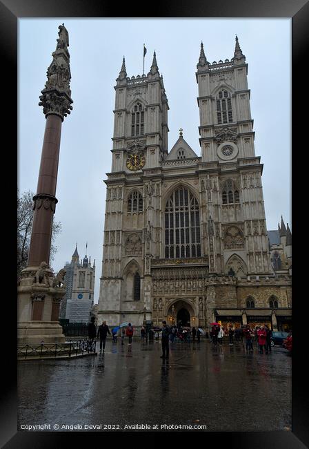 Westminster Abbey in London Framed Print by Angelo DeVal