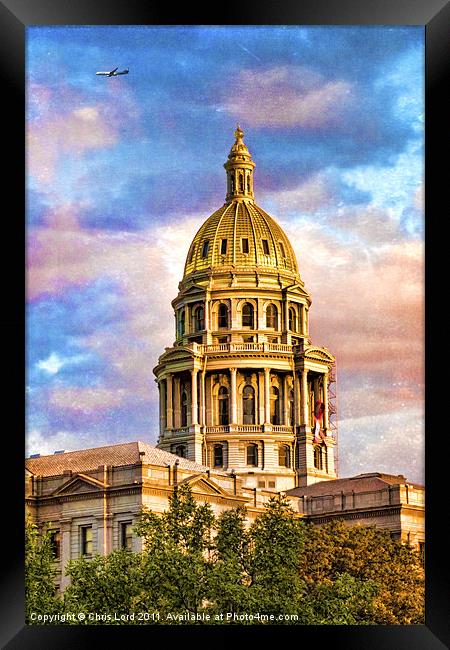 Capitol Dome at Sunset Framed Print by Chris Lord