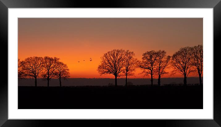Sunset Little Marcle Framed Mounted Print by Ian Collins