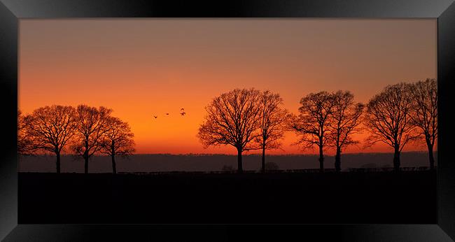 Sunset Little Marcle Framed Print by Ian Collins