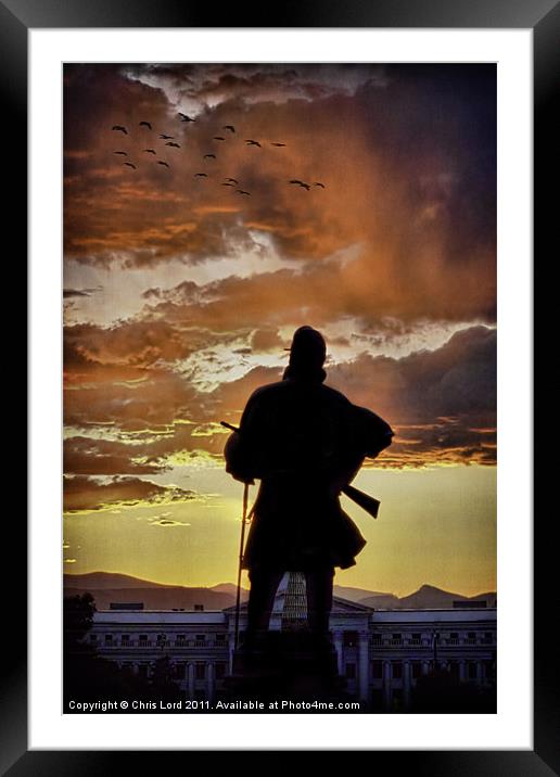 Standing a Mile High Framed Mounted Print by Chris Lord