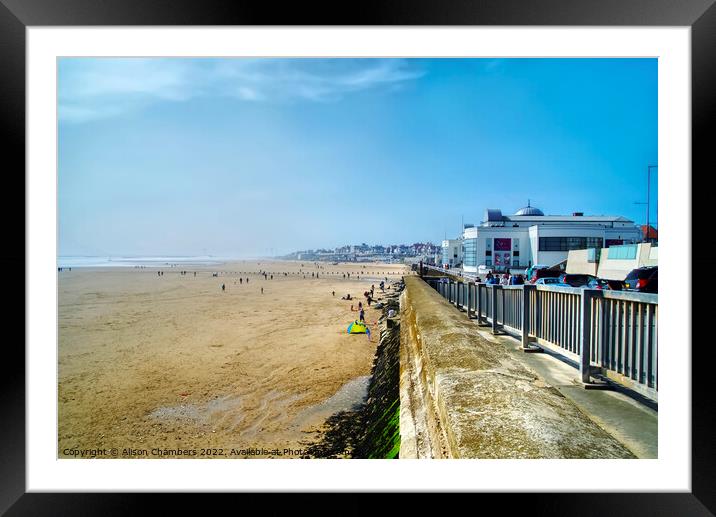 Bridlington South Beach Framed Mounted Print by Alison Chambers