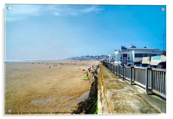 Bridlington South Beach Acrylic by Alison Chambers