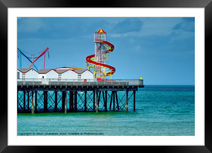 Herne Bay Pier Close Up Framed Mounted Print by Alison Chambers