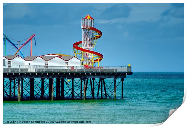 Herne Bay Pier Close Up Print by Alison Chambers