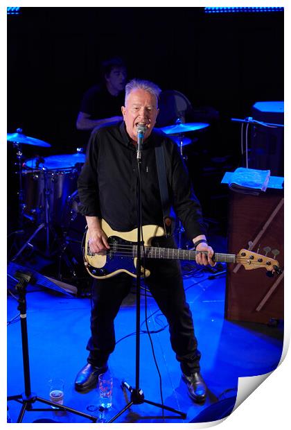 Tom Robinson in concert Print by Richard Downs