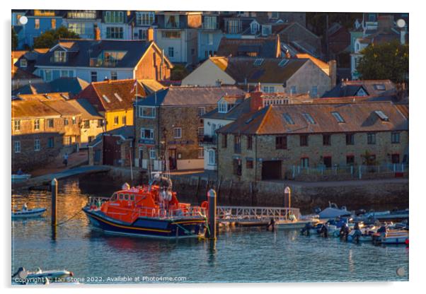 Salcombe Lifeboat  Acrylic by Ian Stone